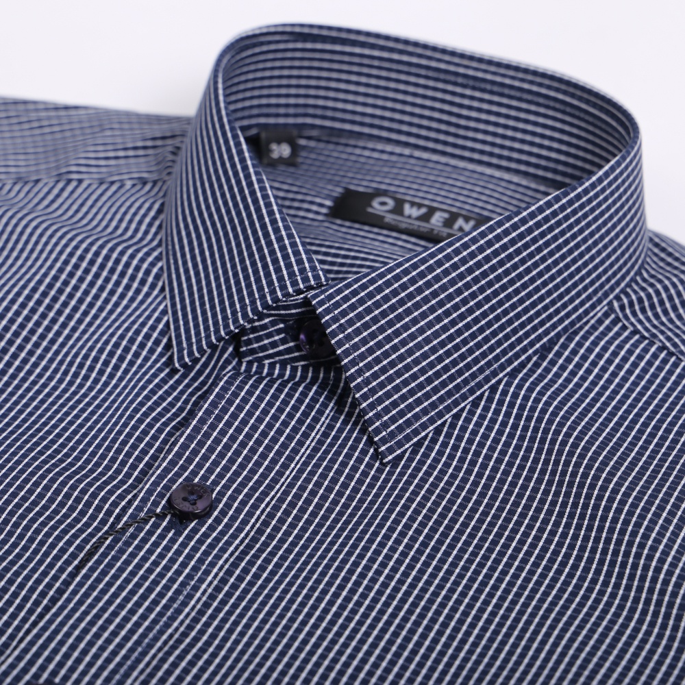 Áo sơ mi Nam ngắn tay Regular Fit Xanh Navy Mint - AR221335N