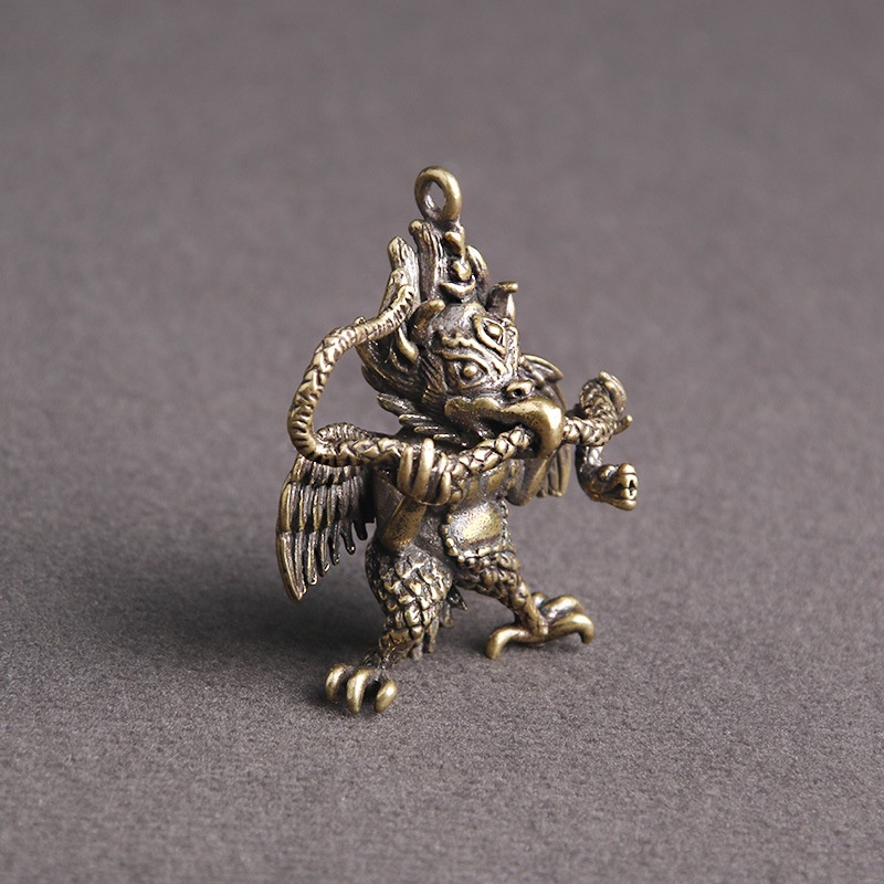 Mặt dây chuyền hình chìa khóa bằng đồng thau thiết kế nhỏ nhắn phong cách đạo Phật