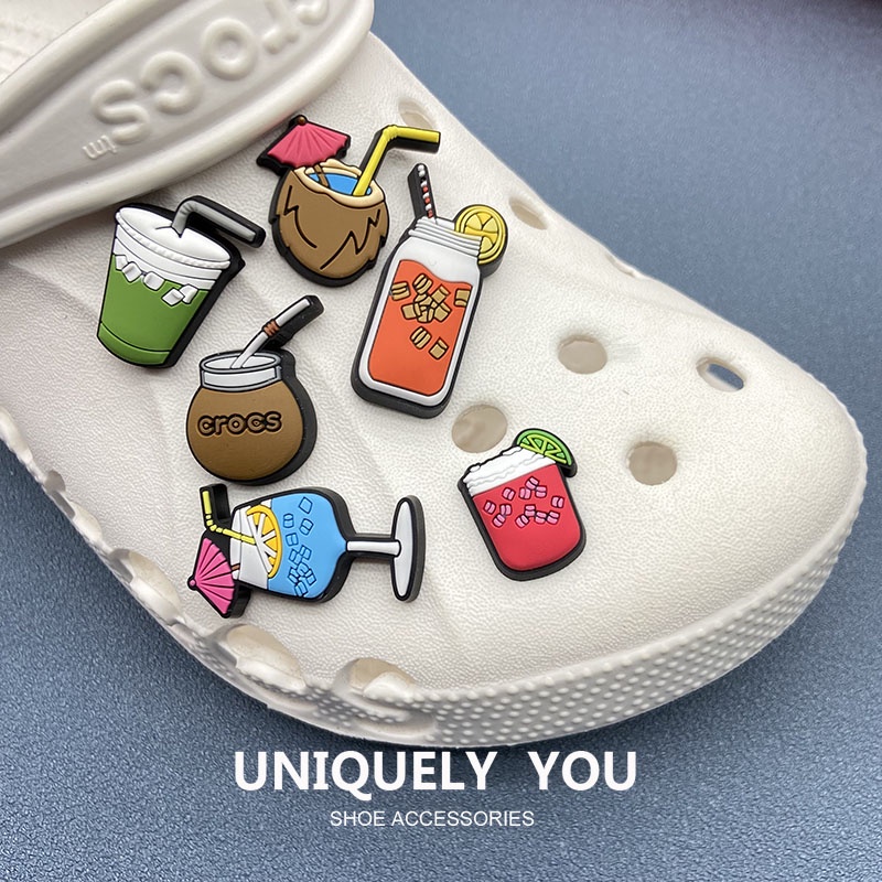 Phụ Kiện Trang Trí Giày Crocs / jibbitz Họa Tiết Nước Ép Mùa Hè