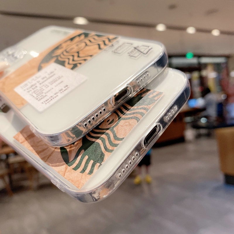 Ốp điện thoại viền dẻo họa tiết cà phê thích hợp cho IPHONE 13 12 MINI 11 PRO X XR XS MAX SE 2020 6 6S 7 8 PLUS