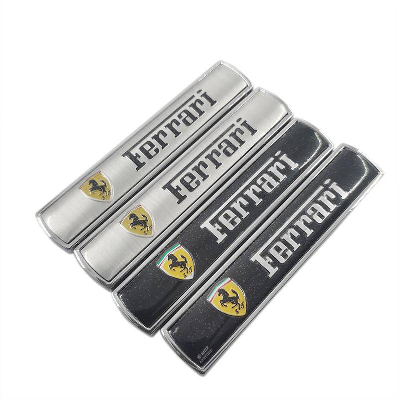 FENDER Set 2 sticker kim loại dán trang trí xe hơi FERRARI