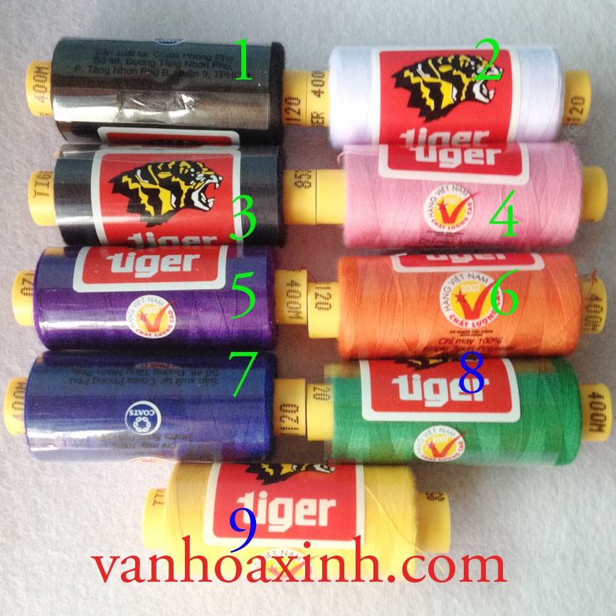 1 Cuộn chỉ Tiger 400m Coats Phong Phú