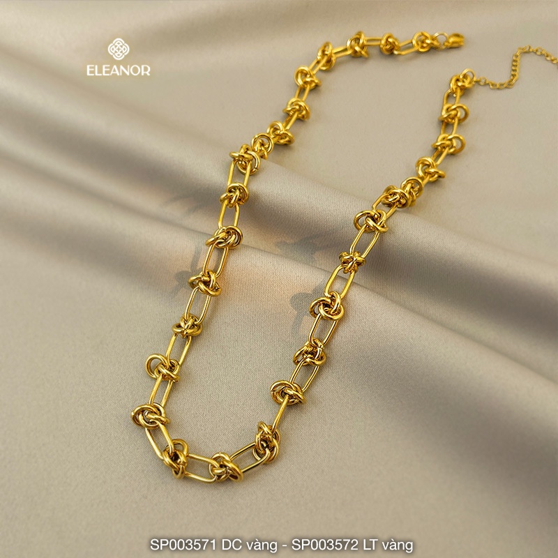 Dây Chuyền Nữ Eleanor Mạ Vàng 14K Phong Cách Đơn Giản, Cổ Điển