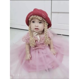 mũ nón tóc giả bé gái