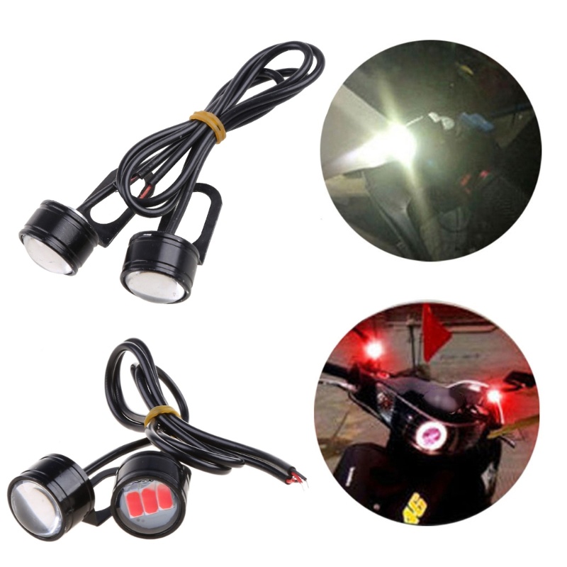 Set 2 Đèn LED Sương Mù 3LED 5W Ánh Sáng Trắng Hổ Phách Dành Cho Xe Mô Tô