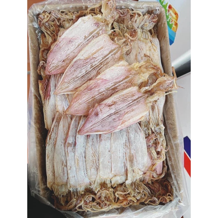￼Mực khô câu Cô Tô phơi thủ công, Mực khô câu Cô Tô size 30 con 1kg, Mực khô ngư dân tự phơi trên tàu biển -m
