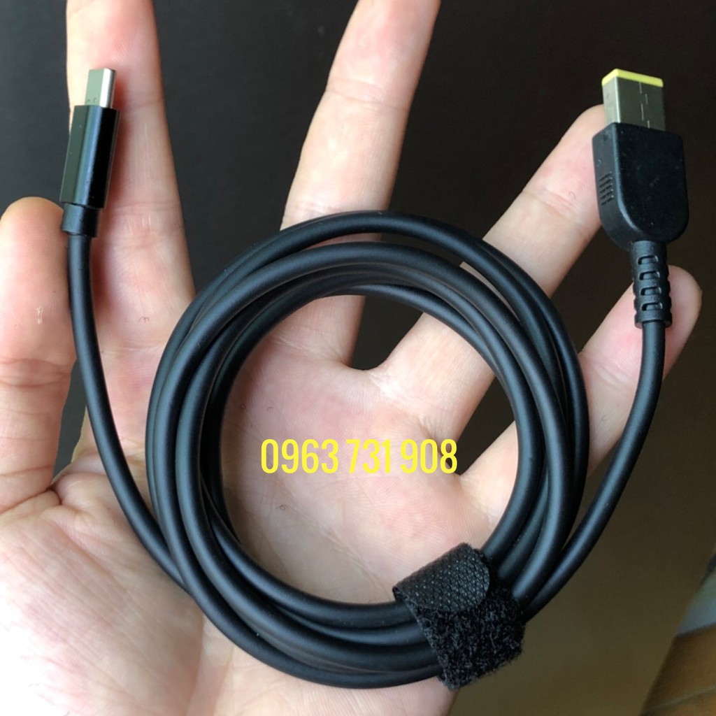 Bộ cáp usb đầu type-c to Lenovo chân Vuông loại tốt