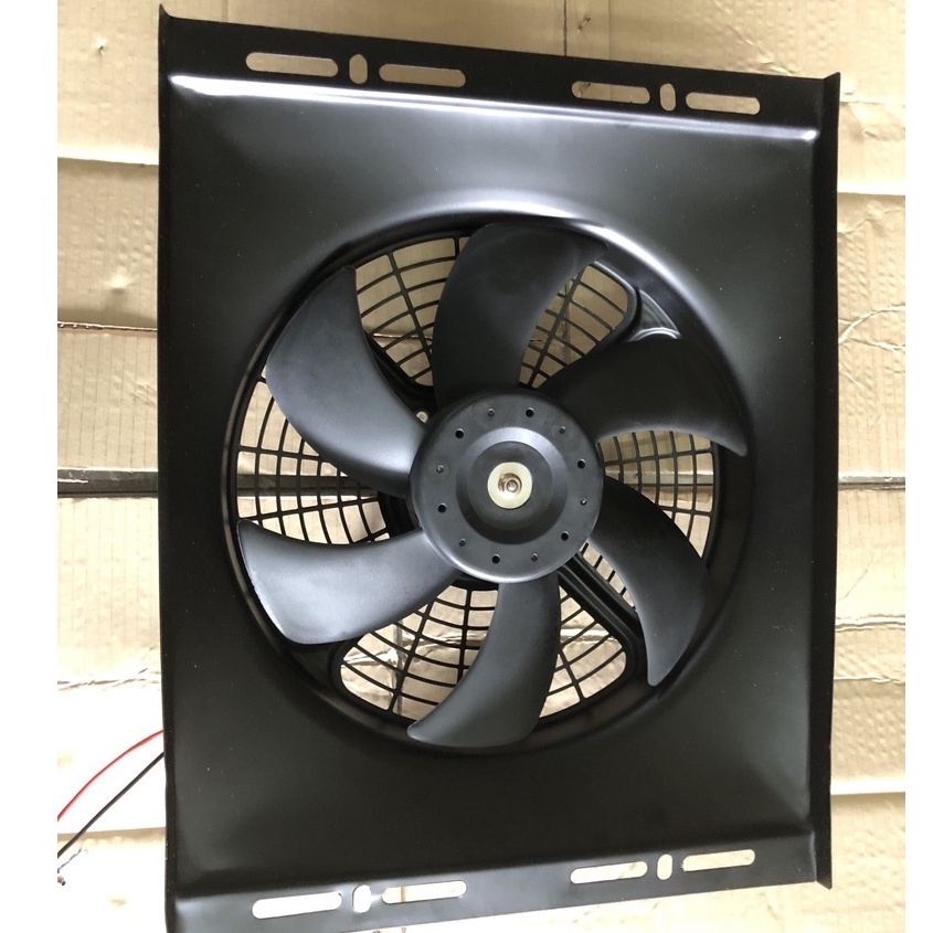 Quạt Dàn  nóng lồng sắt chế 14x18 12V / 24V 35x46 cm hàng Trung Quốc