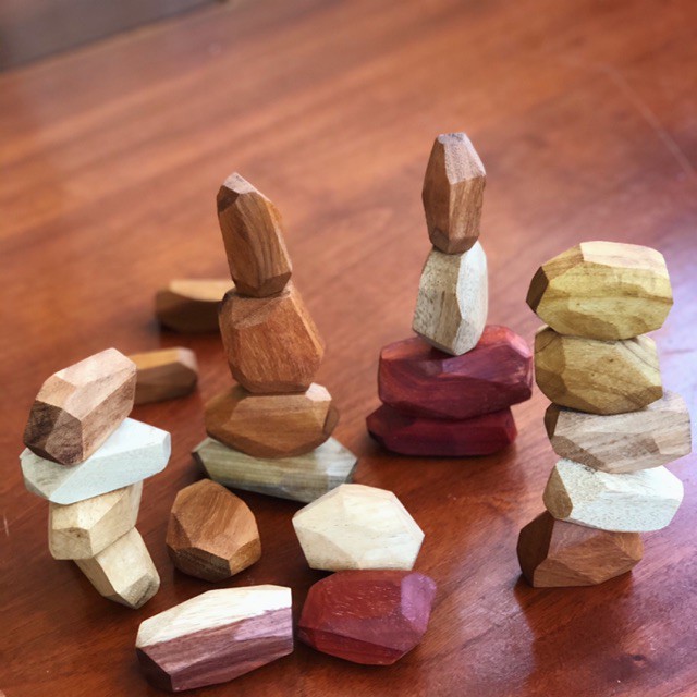 Đồ chơi xếp hình đá gỗ cân bằng TSUMI ISHI giúp tập trung giải tỏa căng thẳng. Tặng kèm túi đựng vải