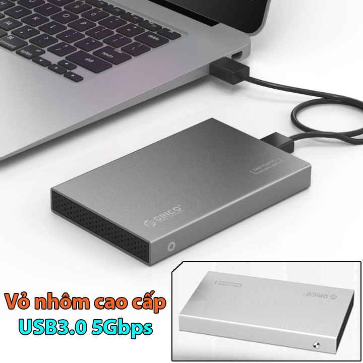 Box ổ cứng 2.5 inch SATA USB3.0 Orico 2518S3 vỏ nhôm cao cấp BX11