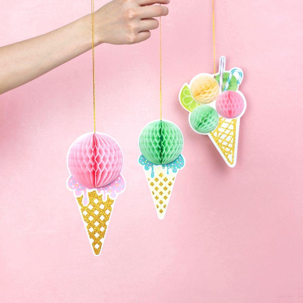 Dải Băng Trang Trí Hình Kem Ốc Quế 3d Sáng Tạo