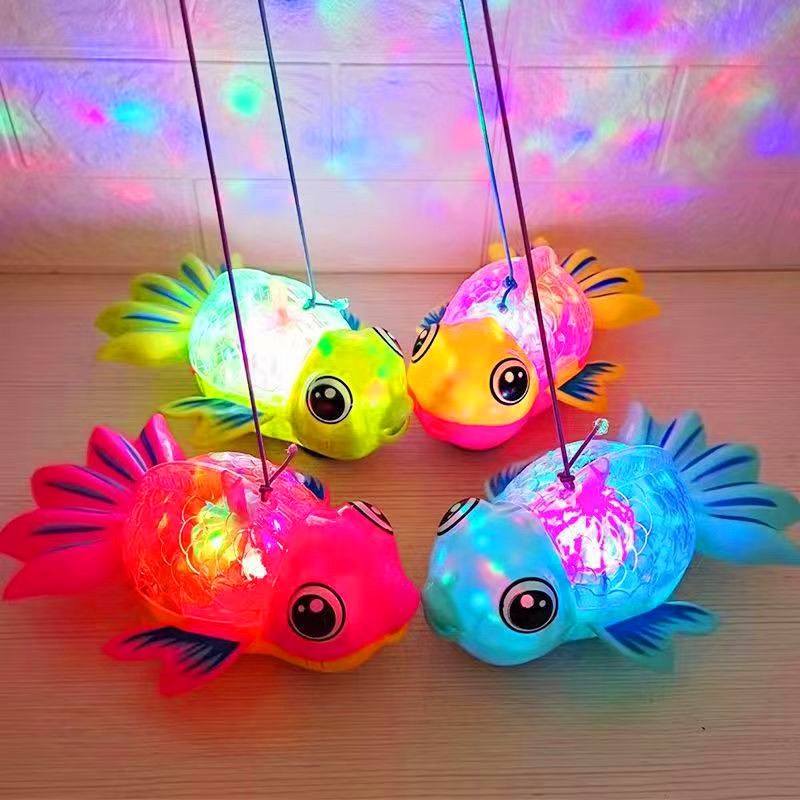 Lồng đèn trung thu cho bé đèn lồng cá chép vàng phát sáng có nhạc và di chuyển