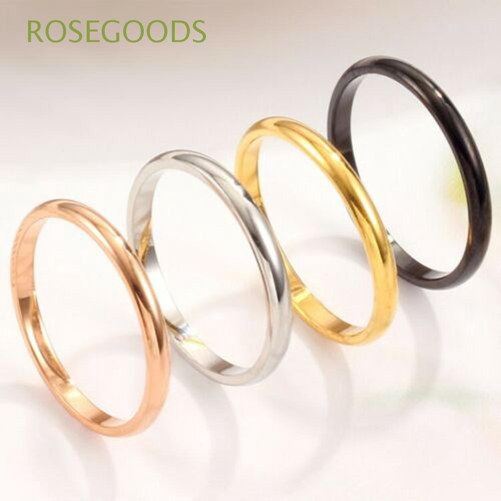 Nhẫn đơn giản kích thước 3-10 rãnh 2mm mỏng đường kính 2mm