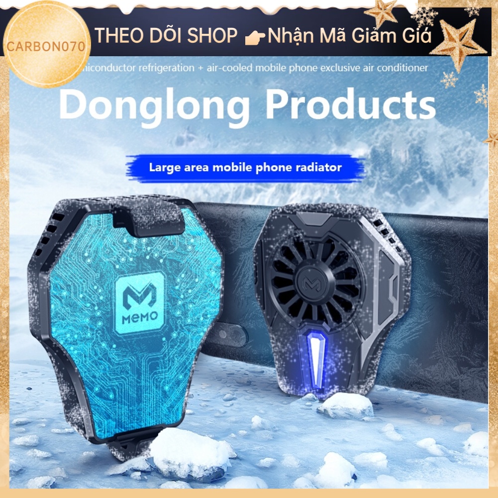 [Hàng Sẵn] Quạt tản nhiệt điện thoại sò lạnh DL01 Ngăn ngừa trầy xước di động có chiều rộng 65‑85mm【Carbon070】