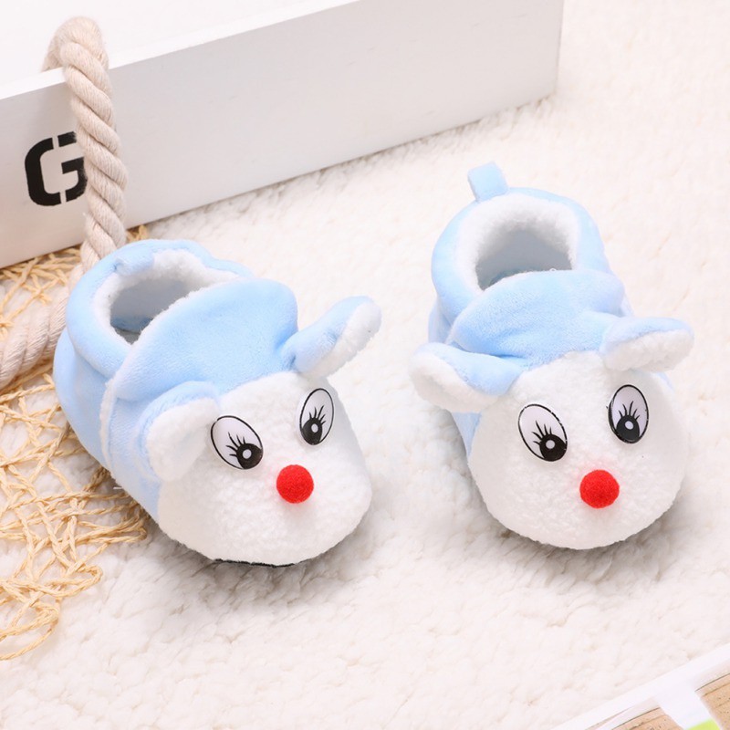Đôi giày đế mềm ấm giữ ấm mùa đông xinh xắn cho bé