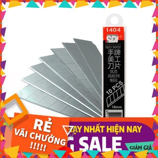 [BÁN CHẠY]  HỘP 10 LƯỠI DAO DỌC GIẤY TO SDI 1404 - LƯỠI DAO TRỔ TO - SDI-1404