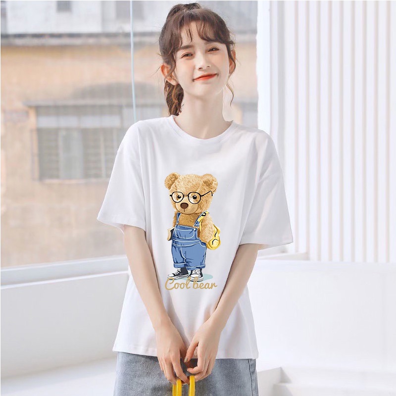 ÁO THUN NAM NỮ UNISEX FORM RỘNG COOL BEAR DỄ THƯƠNG PHONG CÁCH TRẺ TRUNG