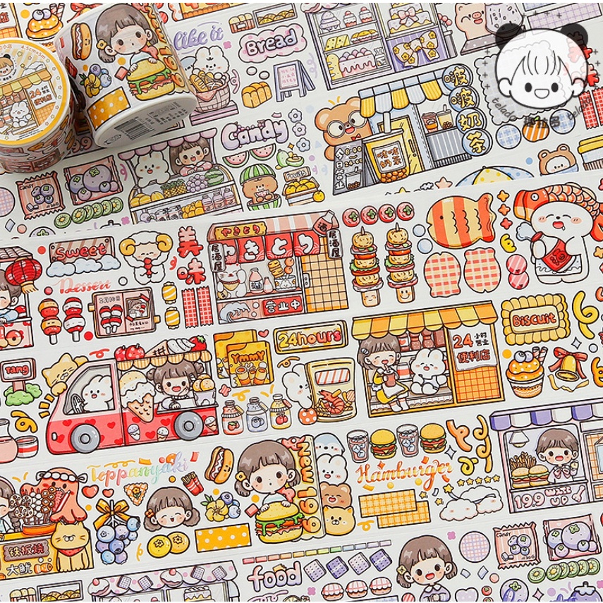 Cuộn washitape họa tiết DoDoJam siêu dễ thương, Băng giấy dán Telado trang trí nhật ký, Nhãn dán sáng tạo sổ tay xinh