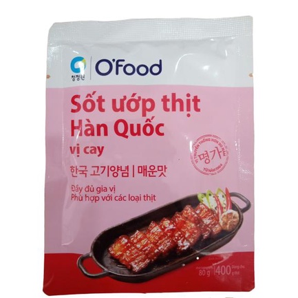 Sốt ướp thịt hàn quốc o'food gói 80g
