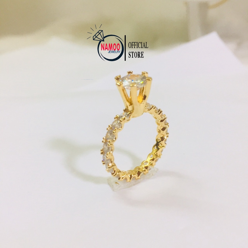 Nhẫn Nữ Đính Đá Mạ Vàng N692, Nhẫn Vàng Mạ Namoo Jewelry