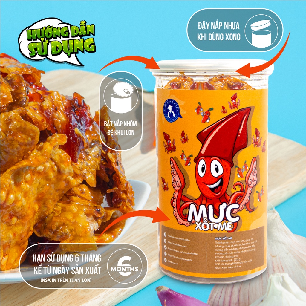 Mực rim me 250g đồ ăn vặt ngon giá rẻ Đệ Nhất Khô Đặc Sản Phan Thiết AV07