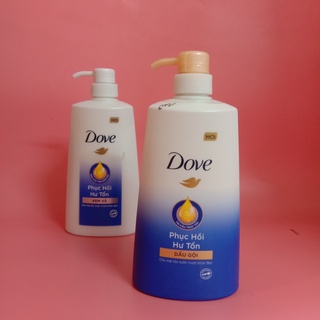 Dầu Gội/ Xả Dove chai 640g phục hồi hư tổn Ngăn Gãy Rụng Tóc, Dưỡng Tóc Bồng Bềnh chắc khỏe