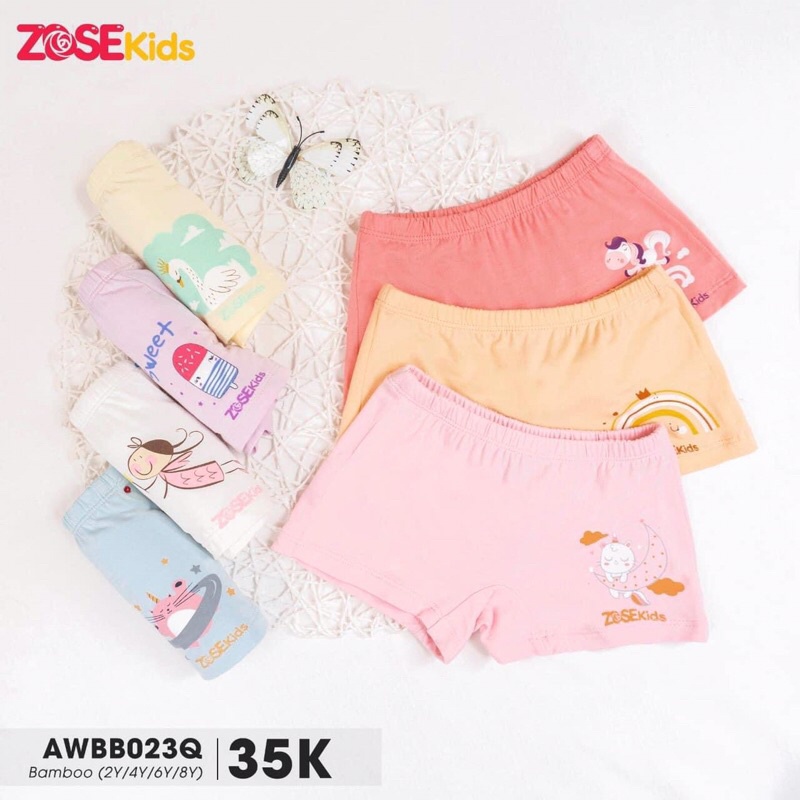 Quần chip đùi sợi tre (bamboo) ZoseKids cho bé gái 2-4Y