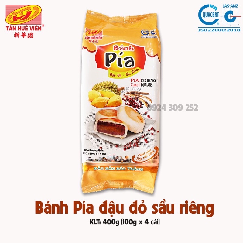 Pía chay đậu đỏ sầu riêng Tân huê viên