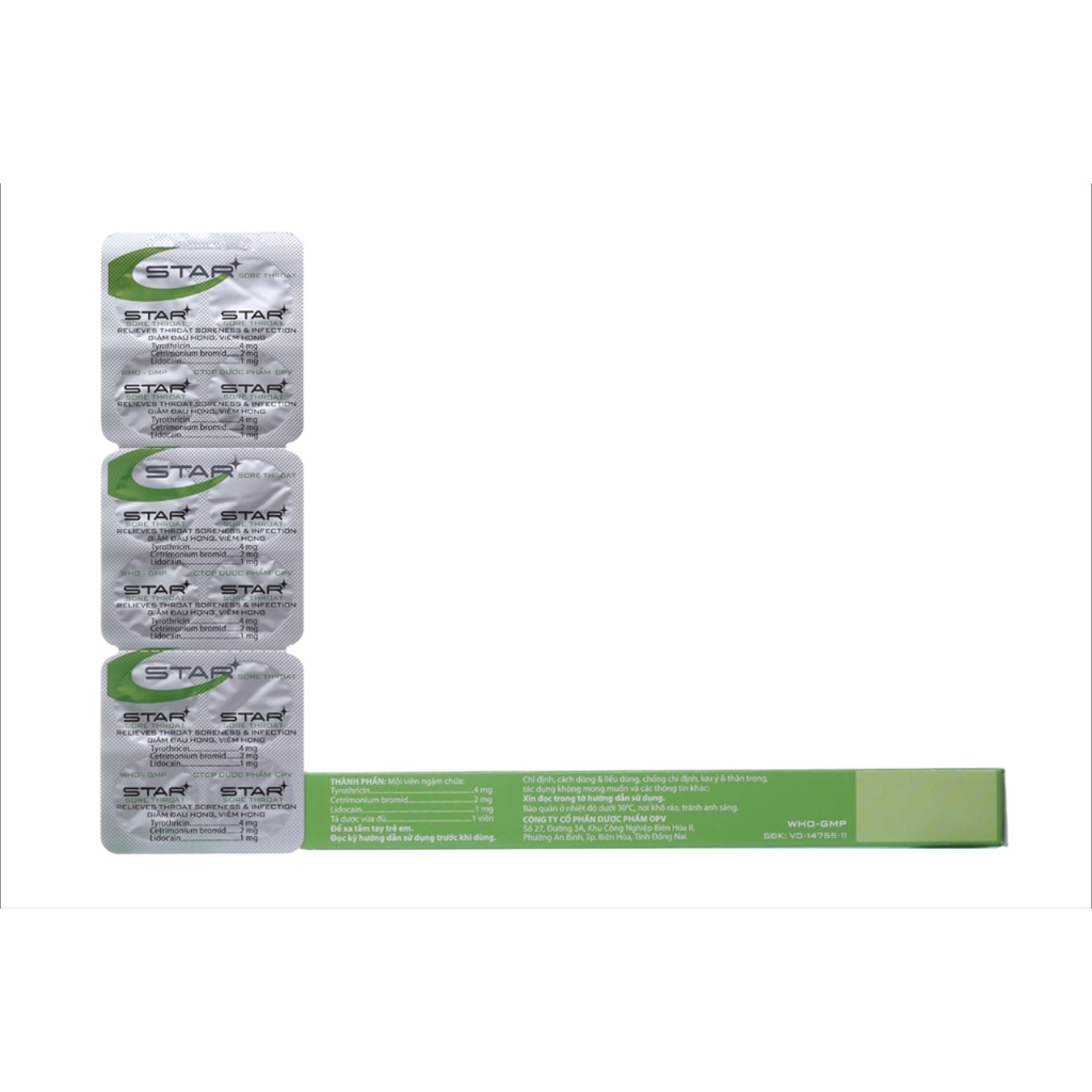 Viên Ngậm Star Benko - Sore Throat Sát Khuẩn, Giảm Đau Họng