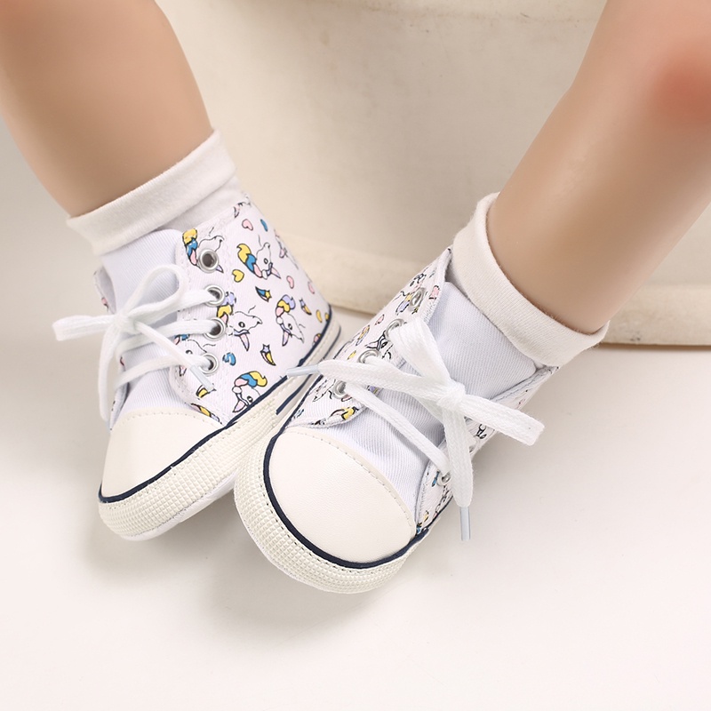 Giày Tập Đi Đế Mềm Chống Trượt In Hình Động Vật Hoạt Hình Cho Bé Trai Gái Sơ Sinh