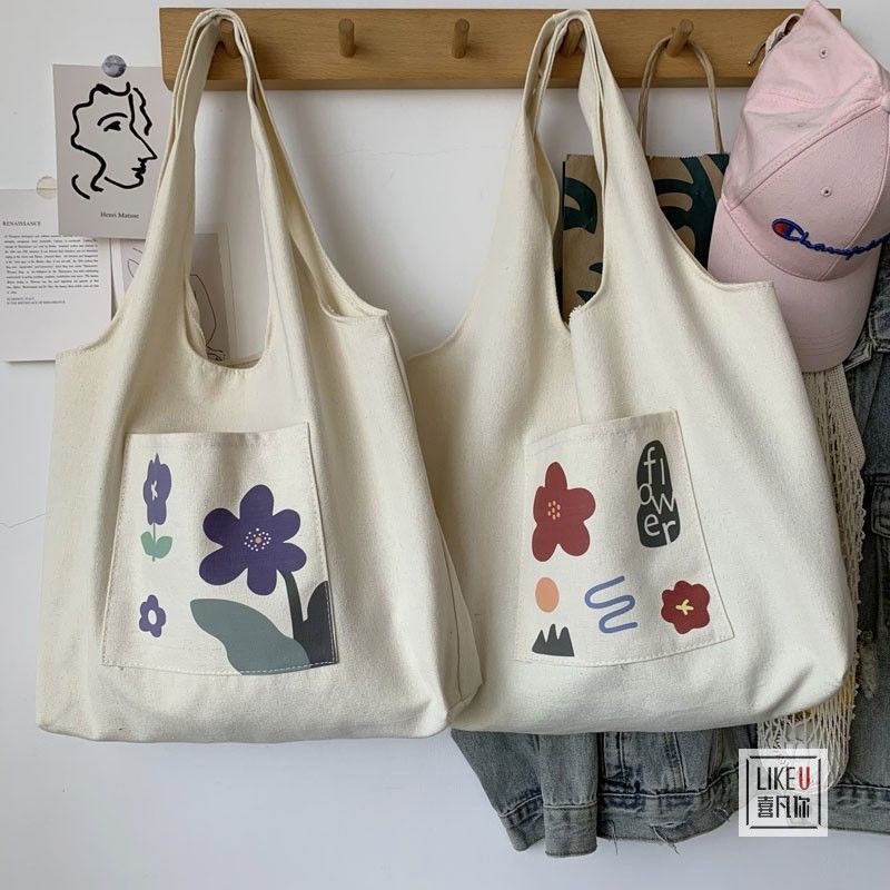 Túi xách Canvas sức chứa lớn thiết kế mới thời trang theo phong cách hàn quốc cho nữ