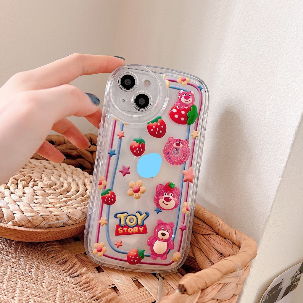 Ốp Điện Thoại Chống Sốc In Hình Gấu Lotso 3D Cho iPhone 14 / 13 / 12 / 11 / X / 8 / 7P
