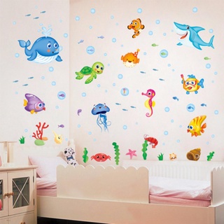 DECAL DÁN TƯỜNG CÁ VOI XANH 2