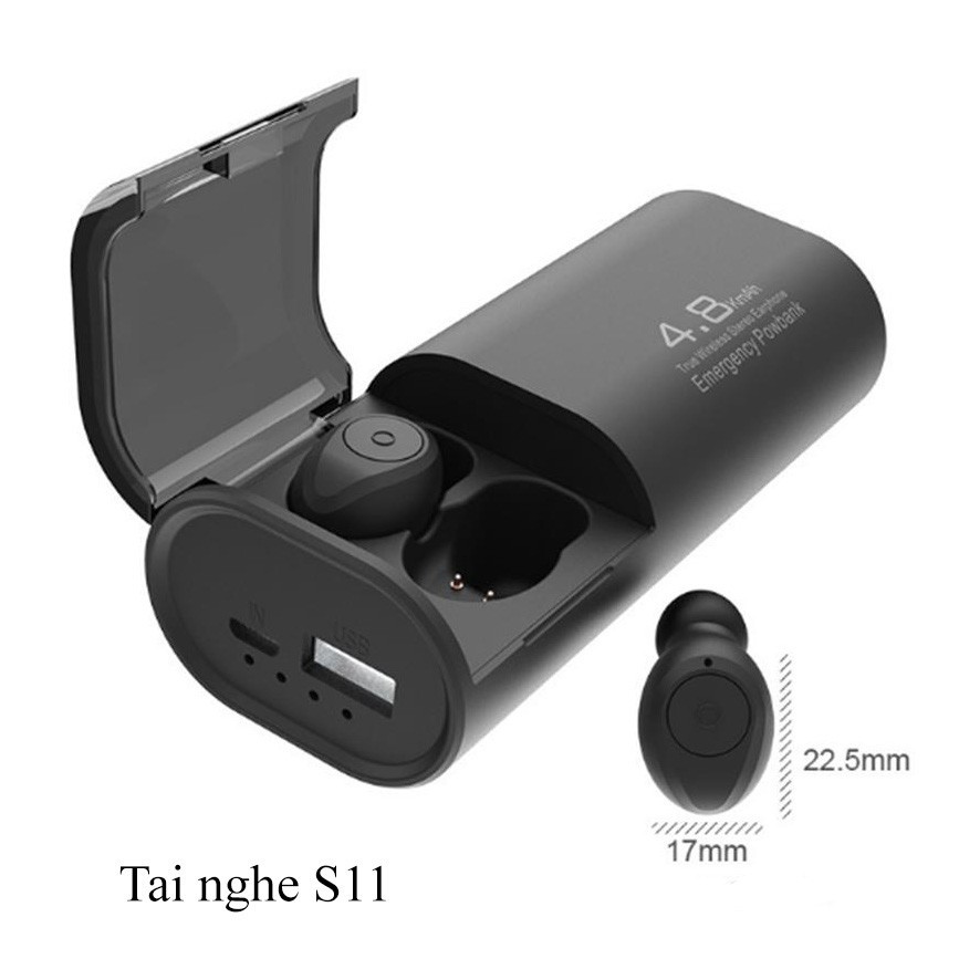 Tai Nghe Bluetooth, Tai Nghe Không Dây 5.0 Kiêm Sạc Dự Phòng F9-S11 Chất Lượng Cao, Chống Nước IPX5, Chống ồn. | BigBuy360 - bigbuy360.vn