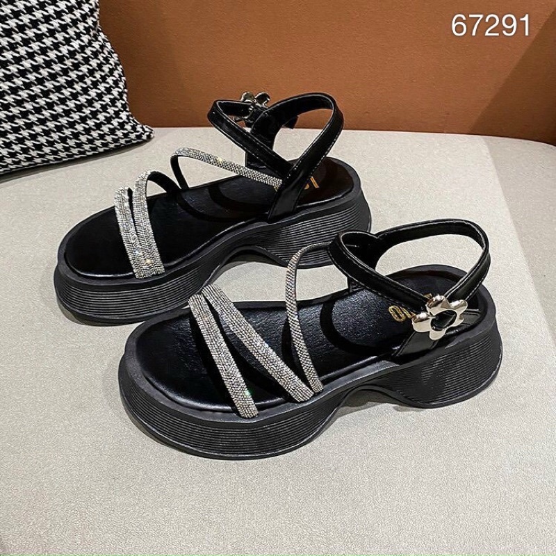 Sandal quai đá đế cao fullbox