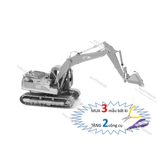 Mô Hình Lắp Ghép kim Loại 3D Xe Đào Bánh Xích
