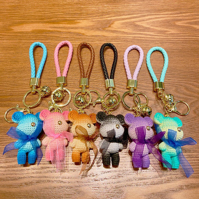 Móc Khoá Hình Gấu Dễ Thương Hot Trend Móc Khoá Treo Balo Phụ Kiện Túi Xách Cute Mk-001