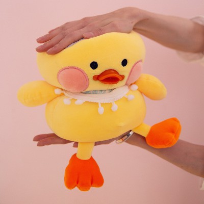 Gấu vịt má hồng,lalafanfan quàng yếm 30cm G3B11