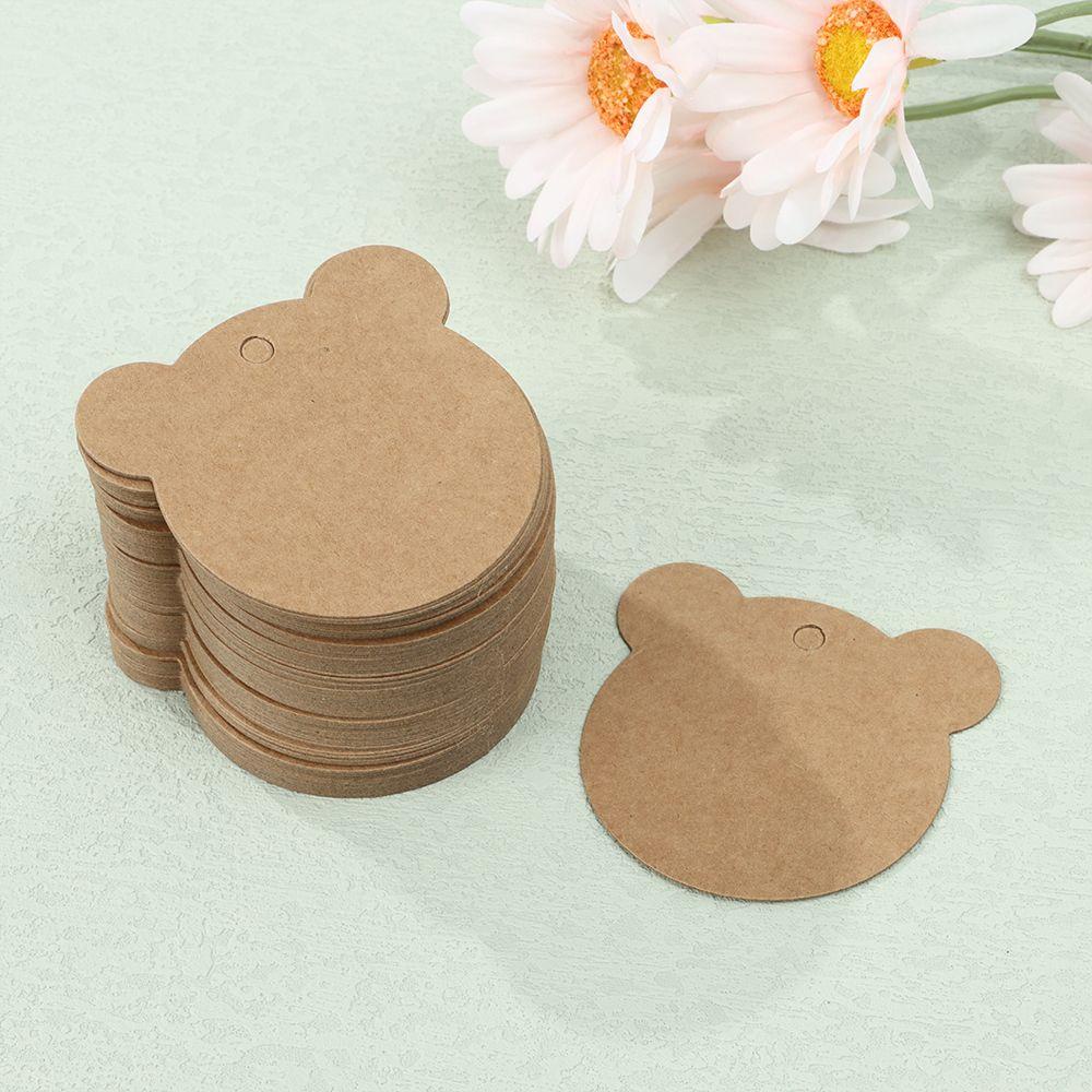 Set 100 Tấm Thẻ Treo Bông Tai 3.5x3.5cm 6x6cm Họa Tiết Hoạt Hình