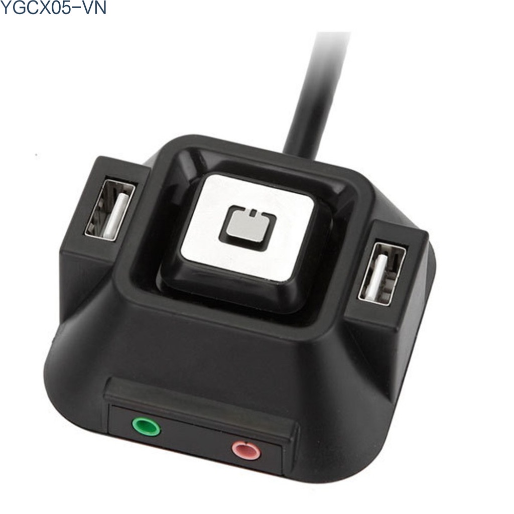 1.2m Computer Desktop Switch Computer PC Case Power Supply on/off Switch Extender Cable with Dual USB Port Dual Audio Plug | BigBuy360 - bigbuy360.vn