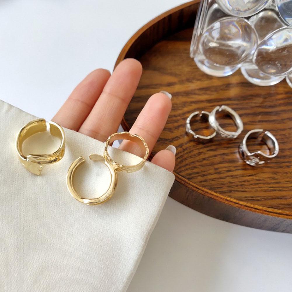 Nhẫn Mẫu Mới Năm 2021|Nhẫn Đuôi Thiếc Họa Tiết Hình Học