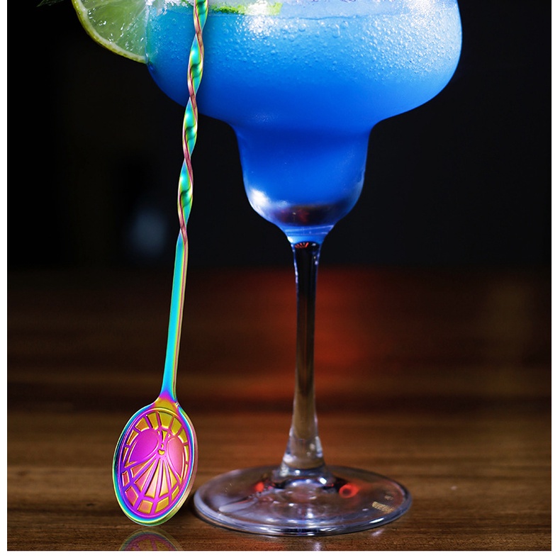 Muỗng Khuấy Cocktail Bằng Thép Không Gỉ 304 Thiết Kế Mở Rộng Tiện Dụng
