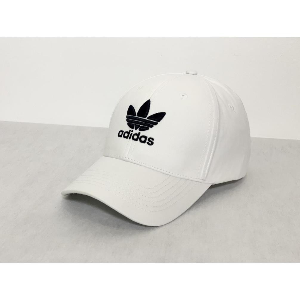 Nón kết Mũ lưỡi trai Adidas trắng logo thêu đen dành cho nam nữ Free size - Full hộp 👒 * *