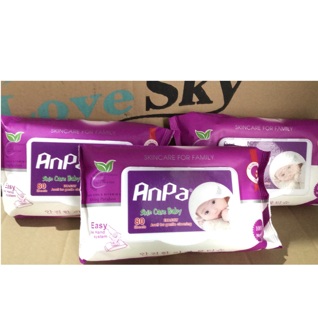 Khăn ướt AnPa 80g không mùi và có mùi