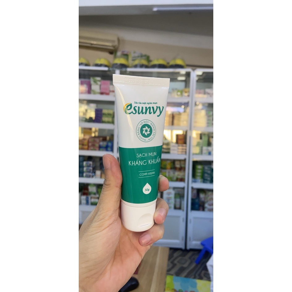[Chính hãng] Sữa rửa mặt sạch mụn - Esunvy từ thảo dược, ngăn ngừa mụn đầu đen, mụn ẩn, mụn bọc, mụn cám, da dầu