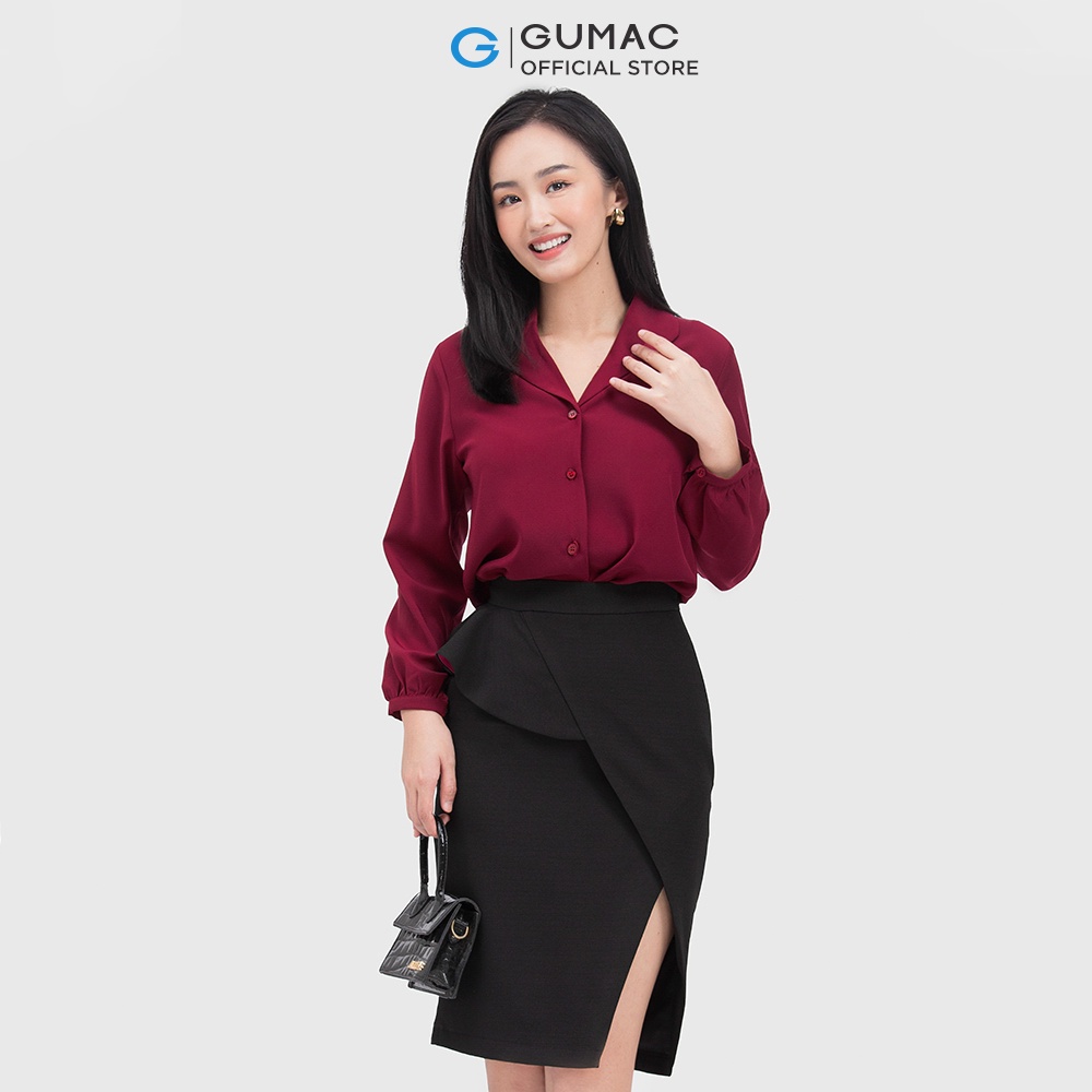 [Mã WABRGUM giảm 10% tối đa 30K đơn 99K] Áo sơ mi nữ cổ sam thời trang GUMAC AC04036 - mẫu mới