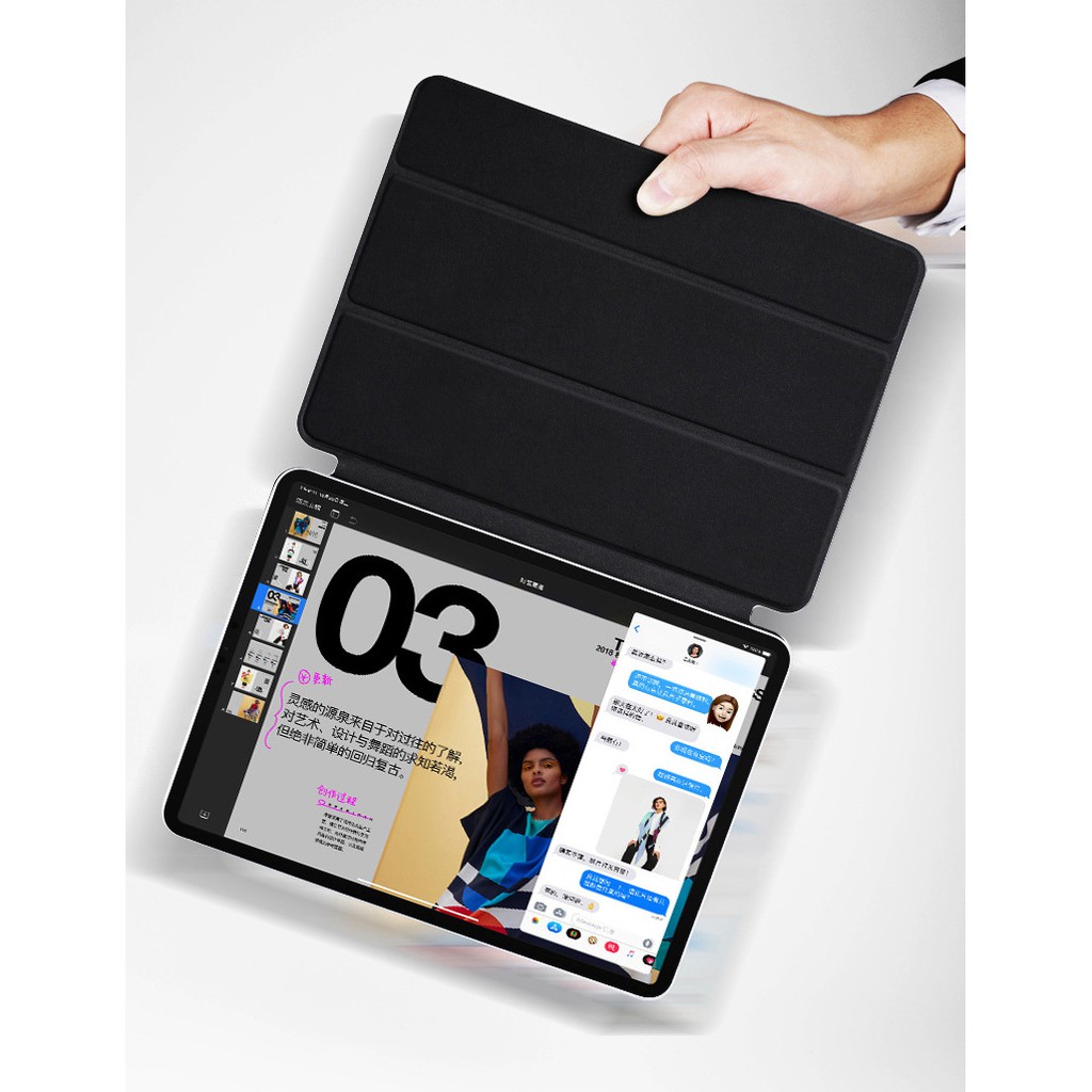 Bao Da Cover Nam Châm Ipad Pro 12.9 Inch M1 / 2022 / 2020/ 2018 Hỗ Trợ Smart cover Pencil 2