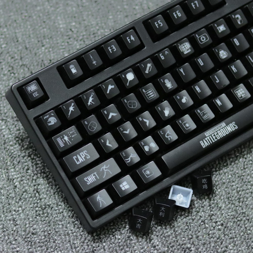 [Mã 33ELSALE hoàn 7% đơn 300K] Bộ keycap PUBG xuyên led cực đẹp