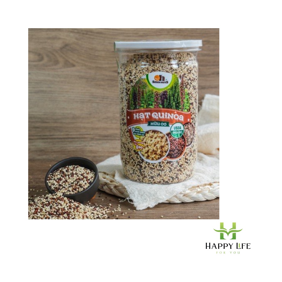 Hạt Quinoa, diêm mạch mix hữu cơ hộp 600g, nhập khẩu Peru - Happy Life for You