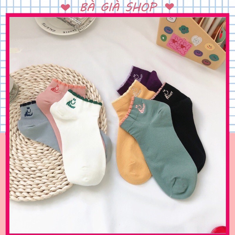 Tất Nữ Cổ Ngắn  Mặt Cười.